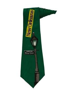 New Orleans Louisiana Bourbon Street Lamp Post The Big Easy Novelty Necktie